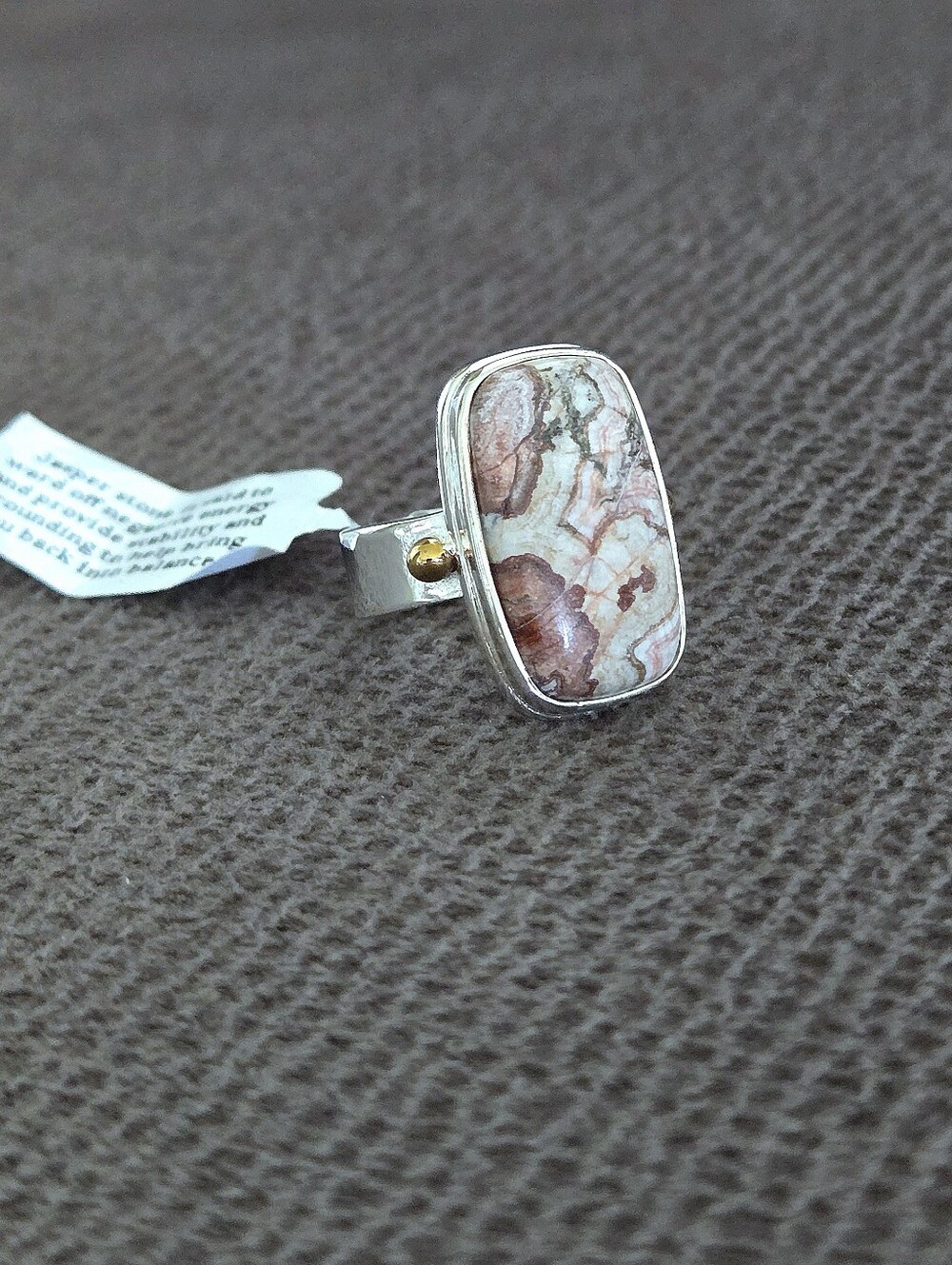 Shivam Rectangular Rosetta Jasper Statement Ring💍 - NWT